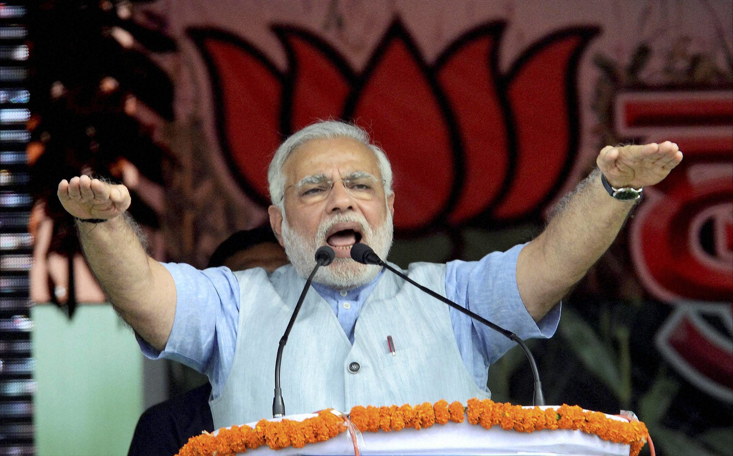 Narendra Modi addresses a rally in Purnea (Photo - PTI) Narendra Modi addresses a rally in Purnea (Photo - PTI)